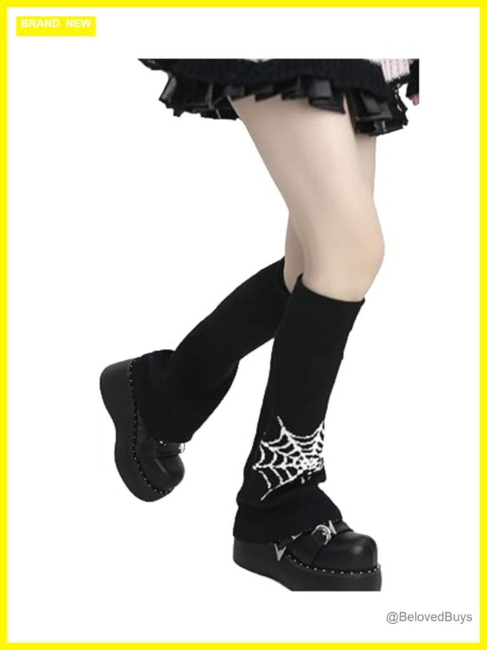 Women's 100% Acrylic Knit Leg Warmers Knee High Y2K Kawaii Cosplay Costume Socks